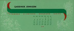 Calendar for 1960. Set of Art Deco blotters.