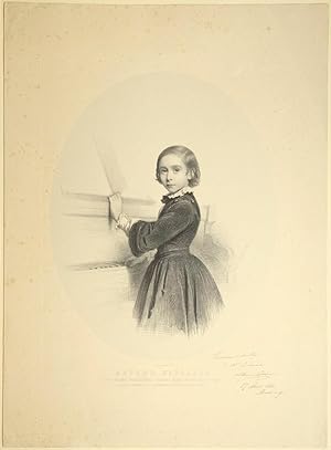Fine large lithograph by Charles Baugniet (1814-1886) of the Portuguese child prodigy pianist and...
