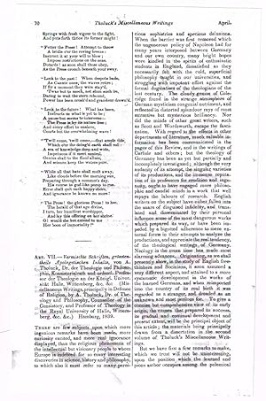 Seller image for Tholuck -- Miscellaneous Writings in Defence of Religion [original single article from The Foreign Quarterly Review, Volume 25, Number 49 (April, 1840), pp. 70-84] for sale by Cat's Cradle Books