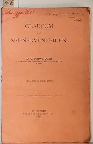 Imagen del vendedor de Glaucom und Sehnervenleiden. a la venta por Antiquariat  Braun