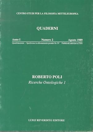 Seller image for Ricerche ontologiche 1. for sale by Studio Bibliografico Adige