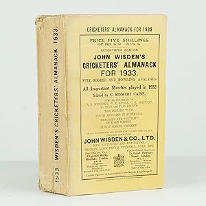 JOHN WISDEN'S CRICKETERS' ALMANACK FOR 1933