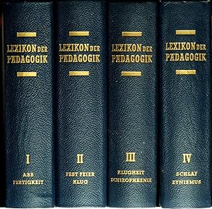 Lexikon der Pädagogik der Gegenwart. Hrsg. vom Dt. Institut für Wissenschaftl. Pädagogik Münster ...