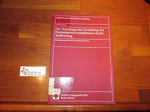 Bild des Verkufers fr Die Sicherung und Gestaltung des Normalarbeitsverhltnisses durch Tarifvertrag : Rechtsgutachten fr die Hans-Bckler-Stiftung. zum Verkauf von Antiquariat im Kaiserviertel | Wimbauer Buchversand