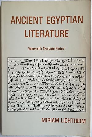 Imagen del vendedor de Ancient Egyptian literature. Volume III: The Late Period a la venta por Meretseger Books