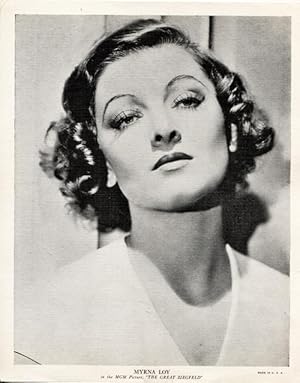 Original gravure Portrait of Myrna Loy