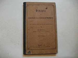 Imagen del vendedor de Diktate fr untere Klassen der Gelehrten- und Realschulen. a la venta por Ottmar Mller