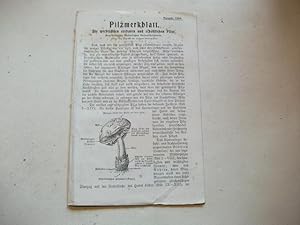 Imagen del vendedor de Pilzmerkblatt. Die wichtigsten essbaren und schdlcihen Pilze. a la venta por Ottmar Mller