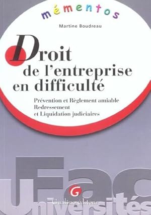 Droit de l'entreprise en difficulté