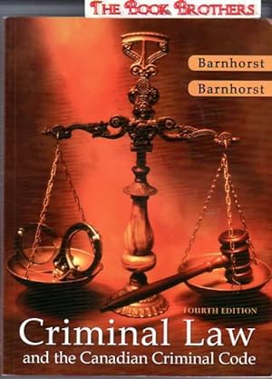 Immagine del venditore per Criminal Law and the Canadian Criminal Code:Fourth Edition venduto da THE BOOK BROTHERS