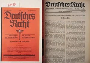 Seller image for Deutsches Recht: Zentralorgan des Bundes Nat.-Sozialistischer Deutscher Juristen. 4. Jahrgang 1934 * Heft 17 vom 10.September 1934 for sale by Galerie fr gegenstndliche Kunst