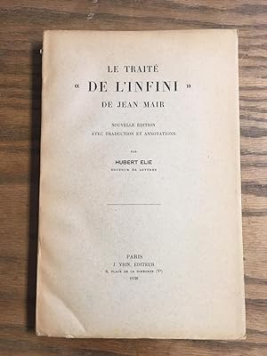 Bild des Verkufers fr Le Traite de L'Infini (Bibliotheque Des Textes Philosophiques) zum Verkauf von Powell's Bookstores Chicago, ABAA
