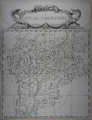 Atlas Tyrolensis. Kupferstich-Karte in 4 Segmenten auf Lwd. aufgezogen gestochen v. Johann E. Man...