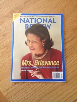 Bild des Verkufers fr National Review: April 21, 2008 (Michelle Obama Cover, "Mrs. Grievance") zum Verkauf von Armadillo Books