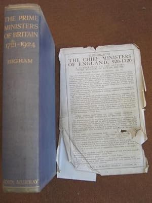 Imagen del vendedor de The Prime Ministers of Britain a la venta por Bay Books