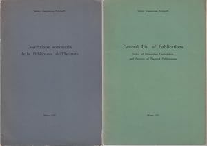 Seller image for General List of Publications. index of Research Undertaken and Preview of Planned Publications / Descrizione sommaria della Biblioteca dell'Instituto for sale by Graphem. Kunst- und Buchantiquariat