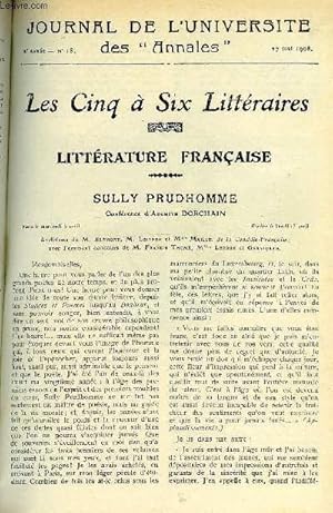 Seller image for JOURNAL DE L'UNIVERSITE DES ANNALES ANNEE SCOLAIRE 1907-1908 N18 - Sommaire : Sully Prudhomme . Une Merveilleuse . LJlllemagne d'aujourd'hui .Auguste Dorchain Henri CainPierre BaudinFESTIVAL MASSENETLa Vie et V uvrede Massenet . Louis Schneider Massenet for sale by Le-Livre