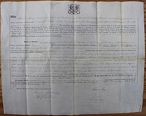Imagen del vendedor de Canada Company Land Grant to William Eyres of the Township of Manvers in the County of Durham Newcastle for 100 acres a la venta por Lord Durham Rare Books (IOBA)