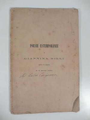 Poesie estemporanee di Giannina Milli dette in Torino il 2 marzo 1863