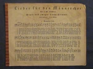 Bild des Verk�ufers f�r Lieder f�r den M�nnerchor. Erste und zweyte Bass-Stimme. Erste Lieferung. zum Verkauf von Das Konversations-Lexikon