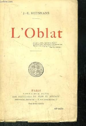 Seller image for L'OBLAT for sale by Le-Livre