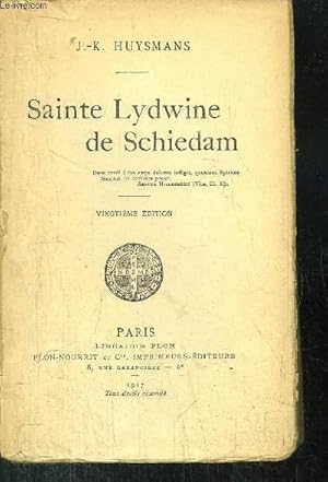 Bild des Verkufers fr SAINTE LYDWINE DE SCHIEDAM zum Verkauf von Le-Livre