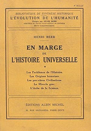 Bild des Verkufers fr En marge de l'histoire universelle zum Verkauf von JLG_livres anciens et modernes