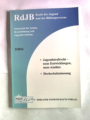 Recht der Jugend und des Bildungswesens : RdJB : Zeitschrift für Schule, Berufsbildung und Jugend...