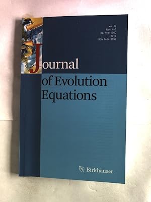 Image du vendeur pour Journal of Evolution Equations. Volume 14, Nos. 4-5 / 2014. mis en vente par Antiquariat Bookfarm