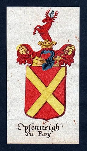Bild des Verkufers fr Opfenneitz du Roy Bhmen Wappen Adel coat of arms Manuskript zum Verkauf von Antiquariat Steffen Vlkel GmbH