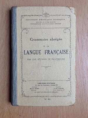 Seller image for Grammaire abrge de la langue franaise n 64 for sale by Les bouquins d'Alain