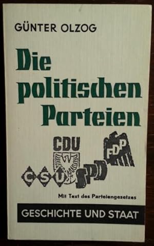 Bild des Verkufers fr Die politischen Parteien in der Bundesrepublik Deutschland. zum Verkauf von buch-radel