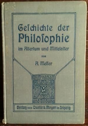 Bild des Verkufers fr Geschichte der Philosophie im Altertum und Mittelalter. zum Verkauf von buch-radel