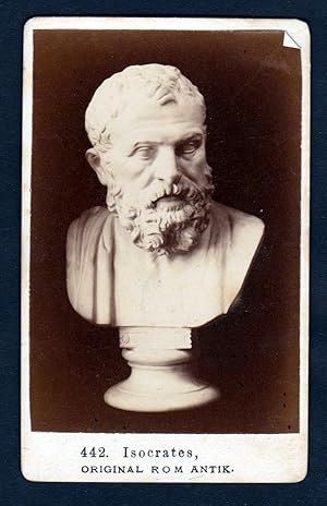 Isocrates Isokrates Büste Rhetor Rom original Foto photo CDV