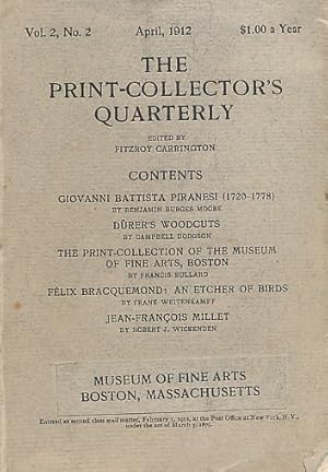 Seller image for The Print-Collector's Quarterly. Volume 2, No. 2. April 1912 for sale by Barter Books Ltd