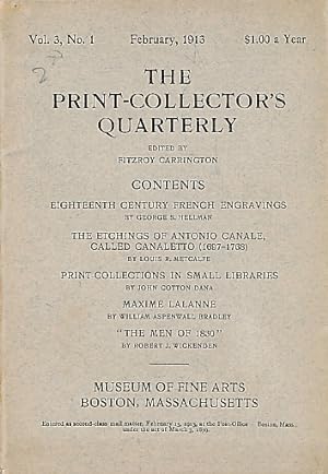 Seller image for The Print-Collector's Quarterly. Volume 3, No. 1. February 1913 for sale by Barter Books Ltd