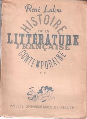 Histoire de la littérature française contemporaine / tome 2