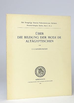 Seller image for ber die Bildung der Modi im Altgyptischen. (Kongelige Danske Videnskabernes Selskab). for sale by Librarium of The Hague