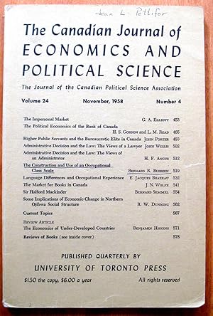 Seller image for The Market for Books in Canada. Essay in The Canadian Journal of Economics and Political Science for sale by Ken Jackson