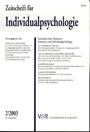 Immagine del venditore per Zeitschrift fr Individualpsychologie (ZfIP). 28. Jg., 2003, Heft 2. Herausgeber: "Deutsche Gesellschaft fr Individualpsychologie e. V. " in Zusammenarbeit mit der "Schweizerischen Gesellschaft fr Individualpsychologie" und dem Verein fr Individualpsychologie, Wien". venduto da Fundus-Online GbR Borkert Schwarz Zerfa