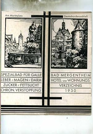 Bad Mergentheim. Hotel und Wohnungsverzeichnis 1930