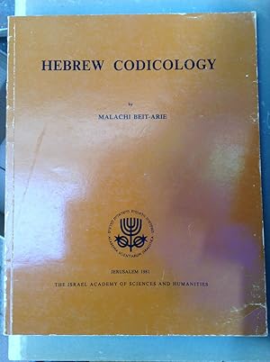 Bild des Verkufers fr Hebrew Codicology zum Verkauf von Halper's Books