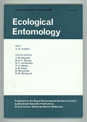 Ecological Entomology Volume 7 Number 1, February 1982