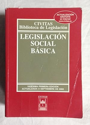 Imagen del vendedor de LEGISLACIN SOCIAL BSICA a la venta por Librera Sagasta