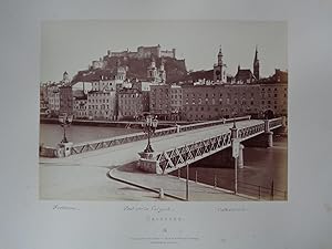 (Altstadt mit Stadtbrücke). Original-Fotografie, Albumin auf Verlagskarton mit typogr. Bezeichnun...