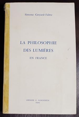 Seller image for La Philosophie des Lumieres en France for sale by GuthrieBooks
