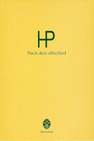 Nach dem Abschied. Gedichte aus dem Nachlaß. 1923 - 1995. Hrsg. von Kurt Adel. Mit Linolschnitten...