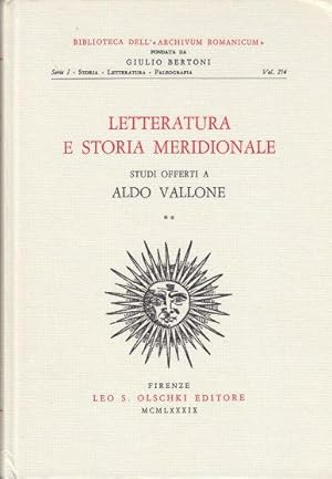 Letteratura e storia meridionale Studi offerti a Aldo Vallone