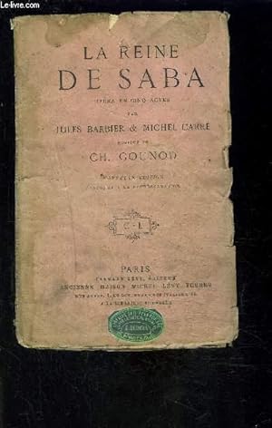 Bild des Verkufers fr LA REINE DE SABA- OPERA EN CINQ ACTES zum Verkauf von Le-Livre
