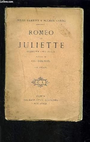 Seller image for ROMEO ET JULIETTE- Opra en cinq actes for sale by Le-Livre